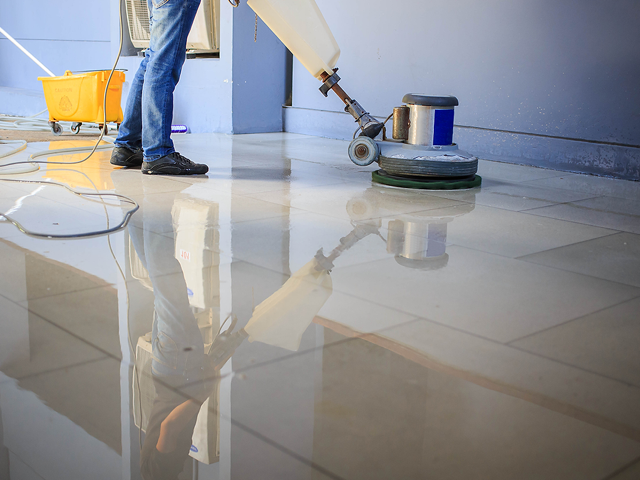 Floor stripping and waxing