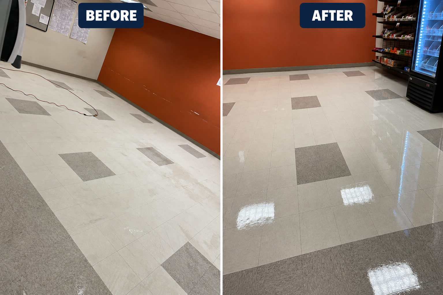 Polished hard floors